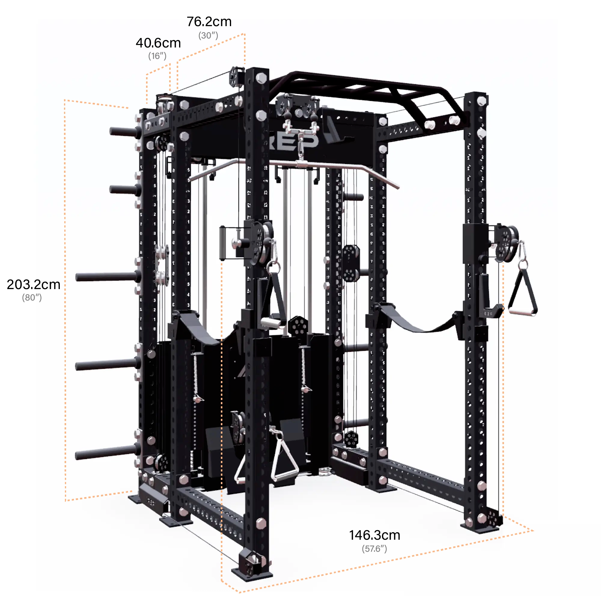Ares™ 戰神 多功能滑輪深蹲架 高203cm